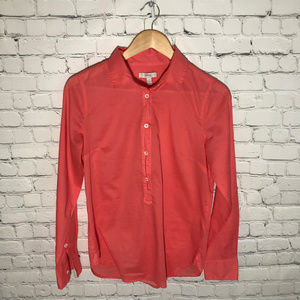 J Crew 3/4 Button Front Long Sleeve Blouse Shirt